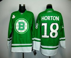 Bruins Chris Horton #18 Green St. Patty's Day Embroidered NHL Jersey