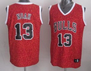 Bulls #13 Joakim Noah Red Crazy Light Stitched NBA Jersey