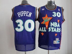 Bulls #30 Scottie Pippen Purple 1995 All Star Stitched NBA Jersey