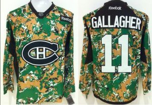 Canadiens #11 Brendan Gallagher Camo Veterans Day Practice Stitched NHL Jersey