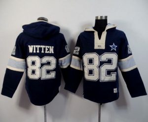 Dallas Cowboys #82 Jason Witten Navy Blue Player Winning Method Pullover NFL Hoodie