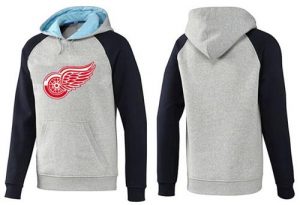 Detroit Red Wings Pullover Hoodie Grey & Blue