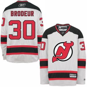 Devils #30 Martin Brodeur Embroidered White NHL Jersey