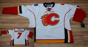 Flames #7 Todd Bertuzzi Embroidered White NHL Jersey