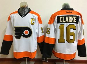 Flyers #16 Bobby Clarke White 3rd Stitched NHL Jersey