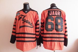 Flyers #68 Jaromir Jagr Orange 2012 Winter Winter Classic Embroidered NHL Jersey