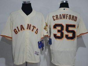 Giants #35 Brandon Crawford Cream Flexbase Authentic Collection Stitched MLB jerseys