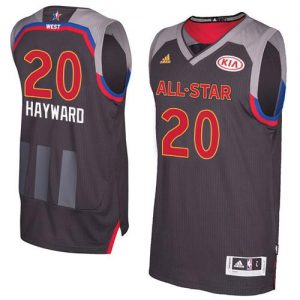 Jazz #20 Gordon Hayward Charcoal 2017 All Star Stitched NBA Jersey