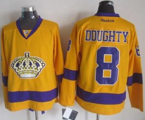 Kings #8 Drew Doughty Gold Alternate Stitched NHL Jersey