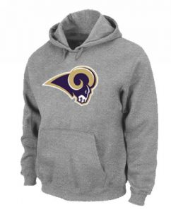 Los Angeles Rams Logo Pullover Hoodie Grey