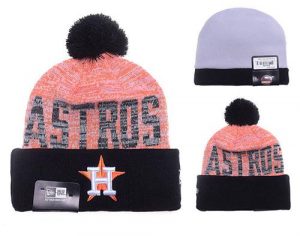 MLB Houston Astros New Era Logo Stitched Knit Beanies 001