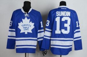 Maple Leafs #13 Mats Sundin Blue Third Embroidered NHL Jersey