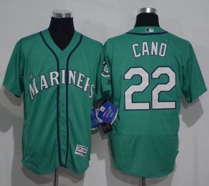 Mariners #22 Robinson Cano Green Flexbase Authentic Collection Stitched MLB Jersey