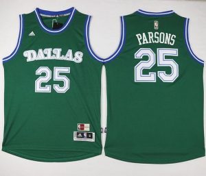 Mavericks #25 Chandler Parsons Green Hardwood Classics Performance Stitched NBA Jersey