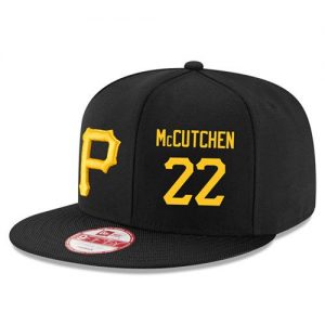 Men's Pittsburgh Pirates #22 Andrew McCutchen Stitched New Era Black 9FIFTY Snapback Adjustable Hat