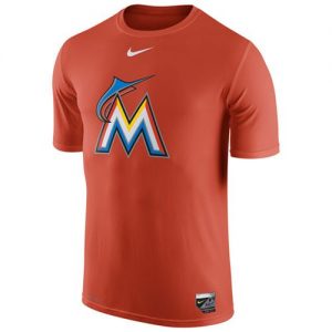 Miami Marlins Nike Authentic Collection Legend Logo 1.5 Performance T-Shirt Orange