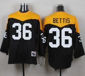 Mitchell And Ness 1967 Steelers #36 Jerome Bettis Black Yelllow Throwback Men's Stitched NFL Jersey