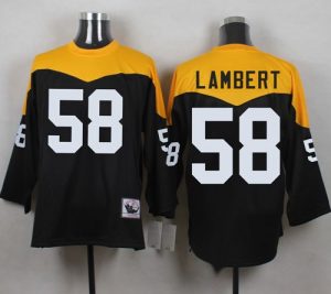 Mitchell And Ness 1967 Steelers #58 Jack Lambert Black Yelllow Throwback Men's Stitched NFL Jersey