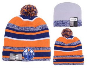 NHL Edmonton Oilers New Era Logo Stitched Knit Beanies 002