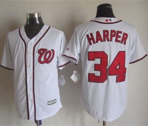 Nationals #34 Bryce Harper White New Cool Base Stitched MLB Jersey