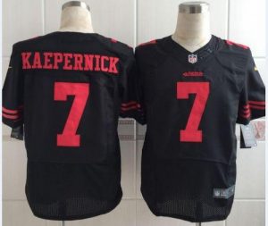 Nike 49ers #7 Colin Kaepernick Black Alternate Men's Stitched NFL Elite Jersey