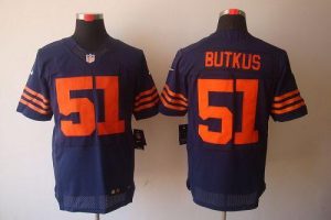 Nike Bears #51 Dick Butkus Navy Blue 1940s Throwback Men's Embroidered NFL Elite Jersey