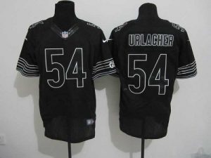 Nike Bears #54 Brian Urlacher Black Shadow Men's Embroidered NFL Elite Jersey