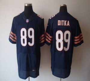 Nike Bears #89 Mike Ditka Navy Blue Team Color Men's Embroidered NFL Elite Jersey