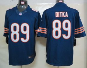 Nike Bears #89 Mike Ditka Navy Blue Team Color Men's Embroidered NFL Limited Jersey