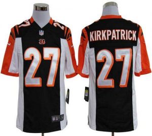 Nike Bengals #27 Dre Kirkpatrick Black Team Color Men's Embroidered NFL Game Jersey