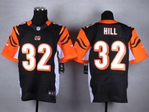 Nike Bengals #32 Jeremy Hill Black Team Color Men's Stitched NFL Elite Jersey