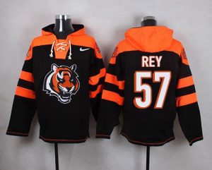 Nike Bengals #57 Vincent Rey Black Player Pullover NFL Hoodie