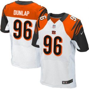 Nike Bengals #96 Carlos Dunlap White Men's Stitched NFL Elite Jersey