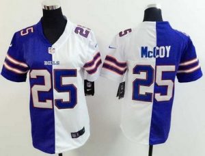 Nike Bills #25 LeSean McCoy Royal Blue White Women's Stitched NFL Elite Split Jersey