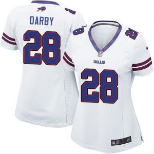 Nike Bills #28 Ronald Darby White Women's Stitched NFL Elite Jersey