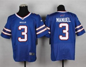 Nike Bills #3 EJ Manuel Royal Blue Team Color Men's Stitched NFL New Elite Jersey