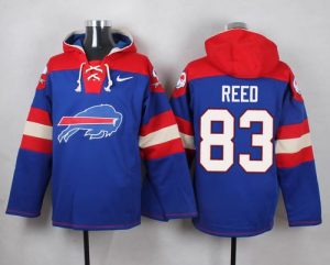 Nike Bills #83 Andre Reed Royal Blue Player Pullover NFL Hoodie