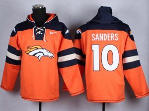 Nike Broncos #10 Emmanuel Sanders Orange Player Pullover NFL Hoodie