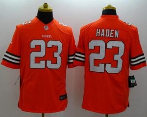 Nike Browns #23 Joe Haden Orange Alternate Men's Stitched NFL Limited Jersey