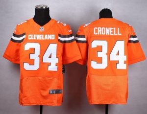 Nike Browns #34 Isaiah Crowell Orange Alternate Men's Stitched NFL New Elite Jersey