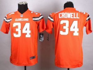 Nike Browns #34 Isaiah Crowell Orange Alternate Youth Stitched NFL New Elite Jersey