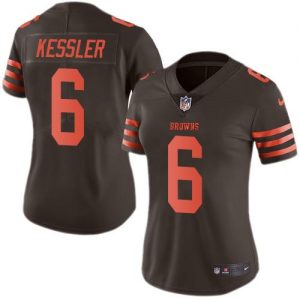 Nike Browns #6 Cody Kessler Brown Women's Stitched NFL Limited Rush Jersey