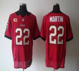 Nike Buccaneers #22 Doug Martin Red Team Color With C Patch Men's Embroidered NFL Elite Jersey