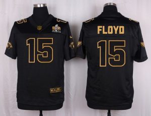 Nike Cardinals #15 Michael Floyd Black Pro Line Gold Collection Men's Stitched NFL Elite Jersey