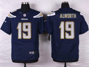 Nike Chargers #19 Lance Alworth Navy Blue Team Color Men's Stitched NFL New Elite Jersey