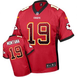 Nike Chiefs #19 Joe Montana Red Team Color Men's Stitched NFL Elite Drift Fashion Jersey