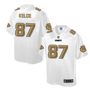 Nike Chiefs #87 Travis Kelce White Men's NFL Pro Line Fashion Game Jersey