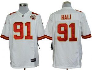 Nike Chiefs #91 Tamba Hali White Men's Embroidered NFL Limited Jersey