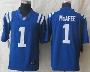 Nike Colts #1 Pat McAfee Royal Blue Team Color Men's Stitched NFL Limited Jersey