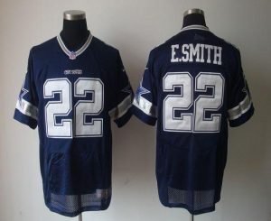 Nike Cowboys #22 Emmitt Smith Navy Blue Team Color Men's Embroidered NFL Elite Jersey